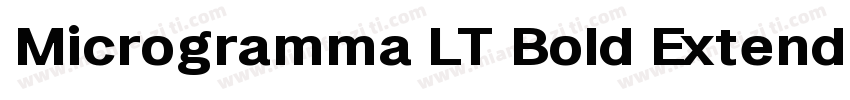 Microgramma LT Bold Extended字体转换